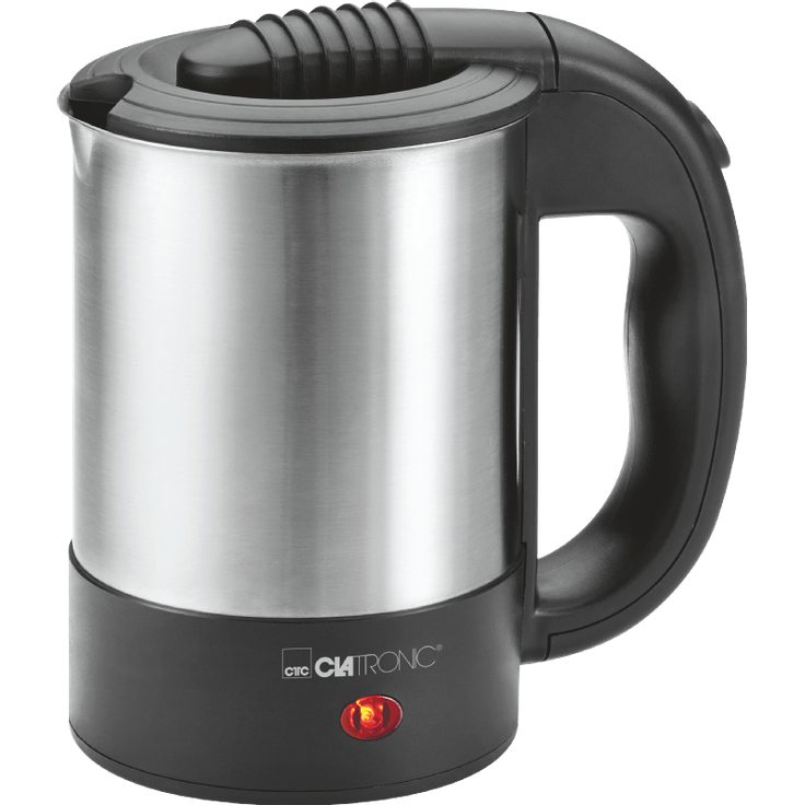 Clatronic WKR 3624 Reise-Wasserkocher, inox-schwarz