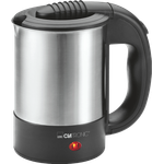 Clatronic WKR 3624 Reise-Wasserkocher, inox-schwarz
