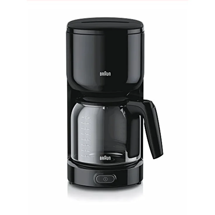 Braun KF 3120 BK Filterkaffeemaschine, Kaffeemaschine für 10 Tassen Filterkaffee, Integrierter Wasserfilter, Tropf-Stopp, OptiBrew System, Schwarz