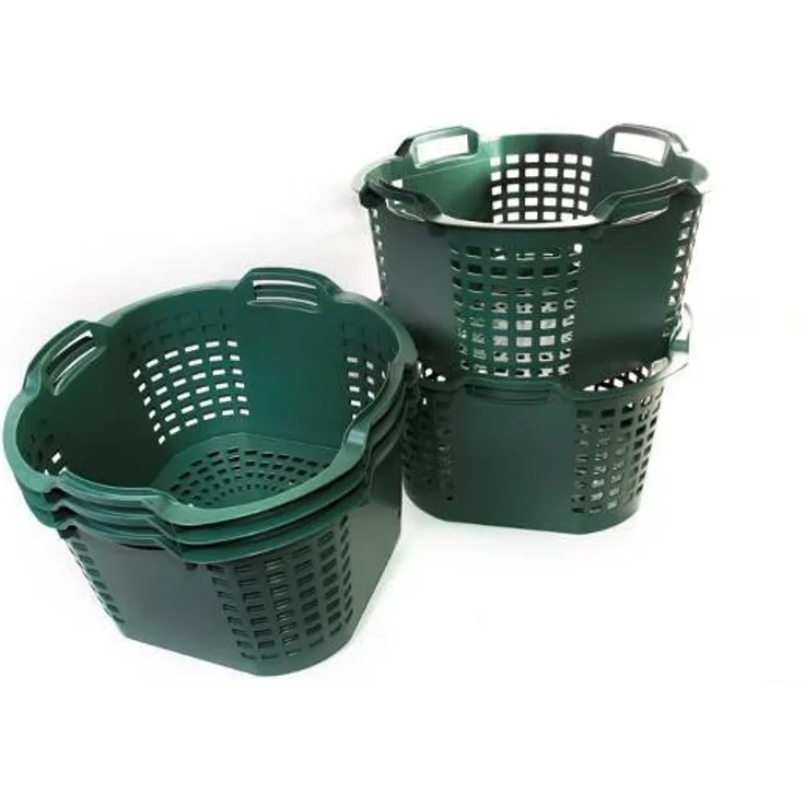 5x Obstkorb 50 Liter Gartenkorb Gemüsekorb Stapelbar Erntekorb Kartoffelkorb