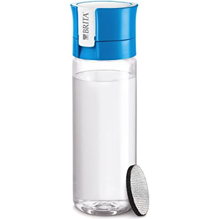 BRITA fill&go Vital Wasserfilter-Flasche, Praktische Trinkflasche mit Wasserfilter für unterwegs aus BPA-freiem Kunststoff, blau – Bild 1