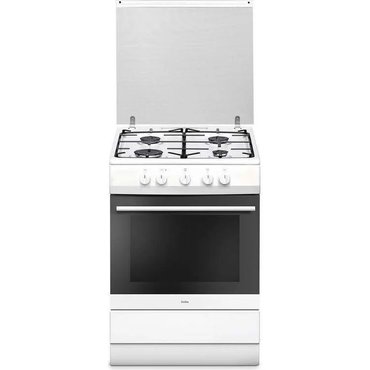 Amica SHGG 11560 W, Herd, A, Standgerät, Betriebsart Ofen Gas, Betriebsart Kochfeld Gas, Anzahl Kochfelder 4, Volumen 58 l, Breite 50 cm, Selbstreinigung nein, Ober-Unterhitze (konventionell) – Bild 1