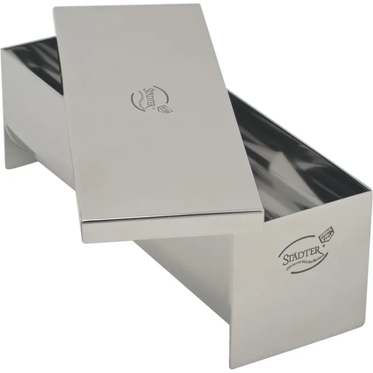 Städter 62207 Pasteten und Terrinenform mit Deckel, 230 x 75 x 75 mm - 1000 ml, Edelstahl rostfrei