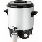 Bartscher Glühweintopf Einkochtopf GE 21 200049, 18 Liter, weiß, Emaille, Auslaufhahn