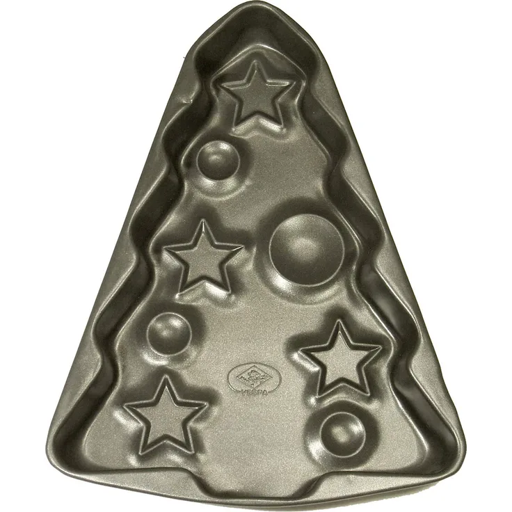 Vespa Kuchenform in Form eines Weihnachtsbaum, antihaftbeschichtet, Aluminium, Schwarz, One