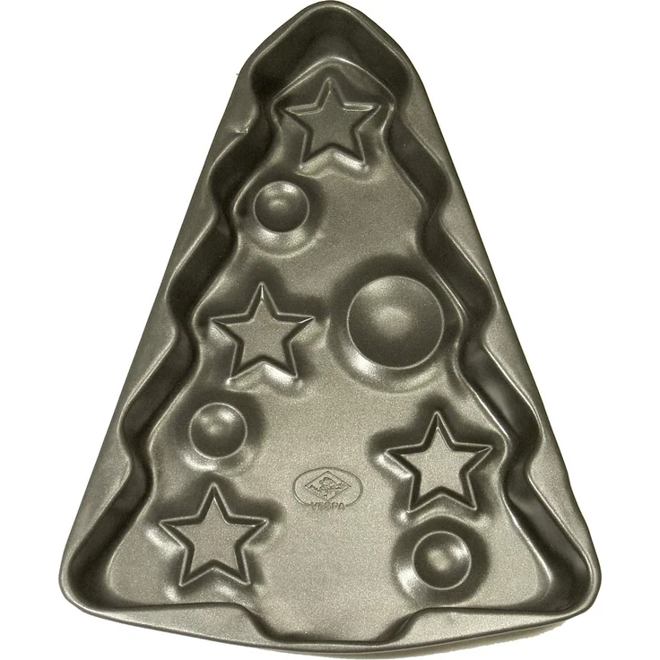Vespa Kuchenform in Form eines Weihnachtsbaum, antihaftbeschichtet, Aluminium, Schwarz, One – Bild 1