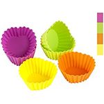 HOME 8355400 Set 6 x 6 Silikonbackförmchen, Herzform, 8 Backformen und Cake Design