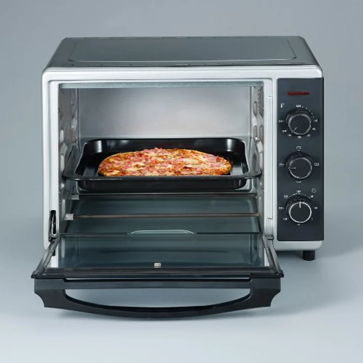 SEVERIN TO 2056 Back- und Toastofen mit Umluftfunktion (1.600 W, Inkl. Grillrost und Backblech, 30 L) silber -schwarz – Bild 5