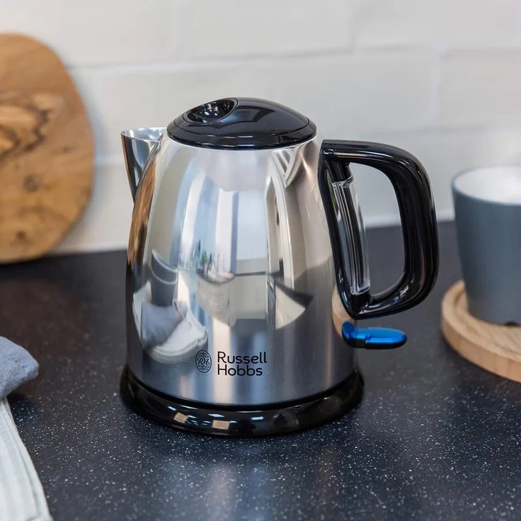 Russell Hobbs Kompakt-Wasserkocher Victory, 1,0l, 2400W, Schnellkochfunktion, Edelstahl, optimierte Ausgusstülle, Wasserstandsanzeige, Füllmengenmarkierung, Reisewasserkocher, Teekocher 24990-70 – Bild 6