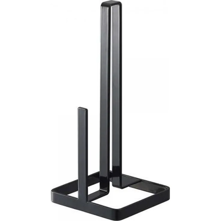 YAMAZAKI Tower Küchenrollenhalter, Stahl, Schwarz, One Size
