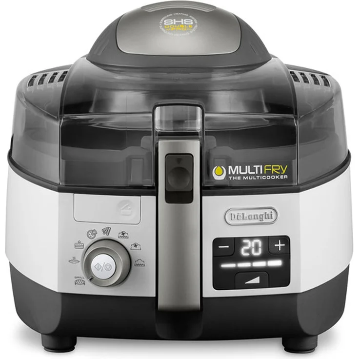 De'Longhi Heißluftfritteuse MultiFry EXTRA CHEF PLUS FH1396 Multicooker mit 4-in-1 Funktion, auch zum Brotbacken, ohne Öl, 1,7 Liter, 1400 Watt, grau – Bild 1