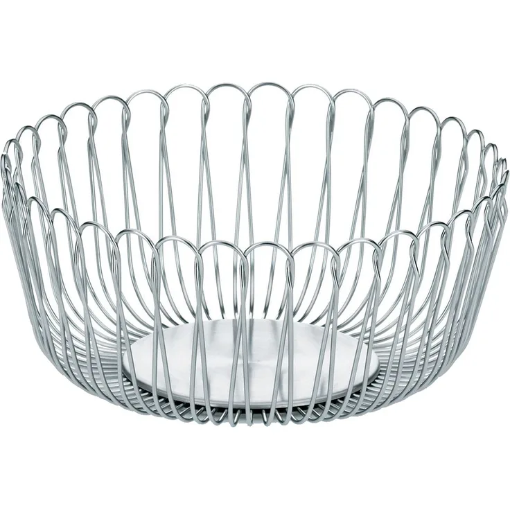 kela Fruchtkorb Prato 21,5x10cm aus Edelstahl, Silber, 21.5 x 21.5 x 10 cm