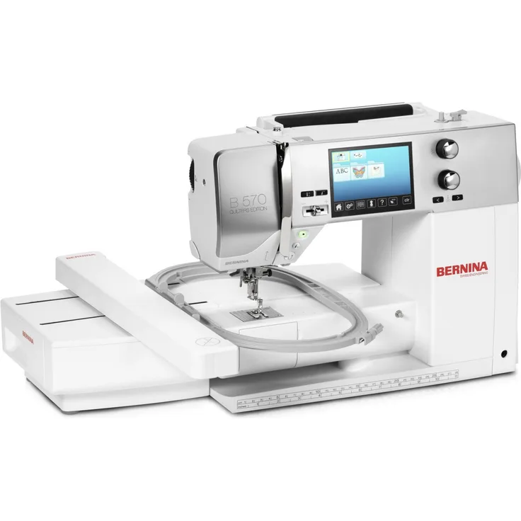 Bernina B 570 QE  1450 Nähprogramme Display Nählicht Computer-Nähmaschine, weiß