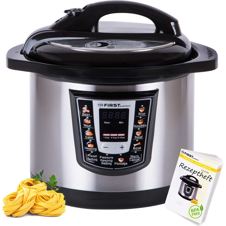 TZS First Austria FA 5130 Multikocher, 1000W, 6L, silber – Bild 1