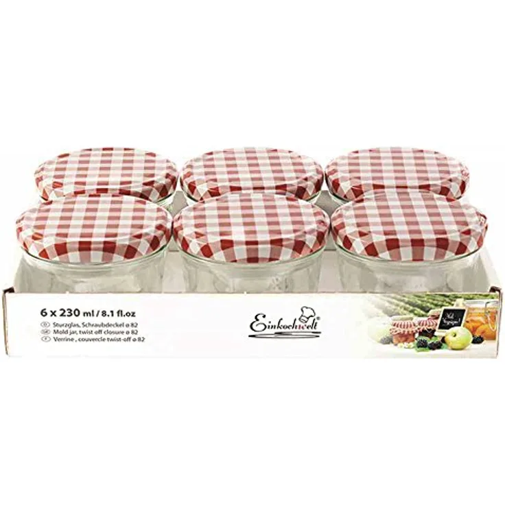 Sturzglas 6x230ml Einweckglas Einwecken Gläser Einmachglas Küche Kochen Vorrat