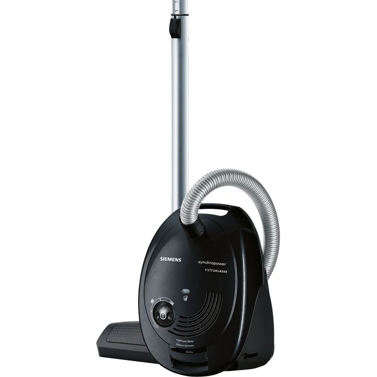 Siemens VS06M312 synchropower extraKlasse Bodenstaubsauger mit Beutel, 600 Watt, elektronische Saugkraftregulierung mit Drehregler – Bild 1
