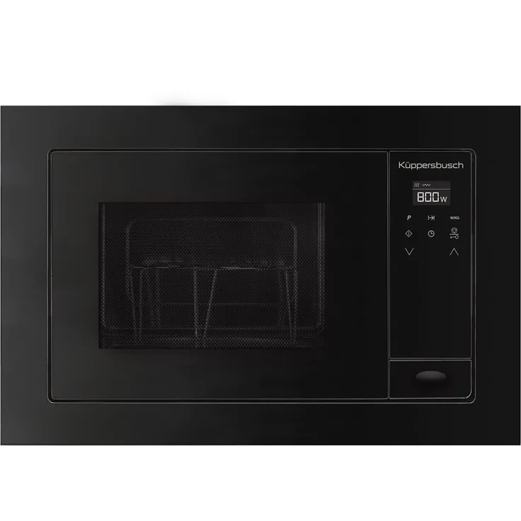 Küppersbusch M 6120.0 K-Series Mikrowelle mit Grill, Einbaugerät, 20 Liter Garraum, 800 Watt, schwarz