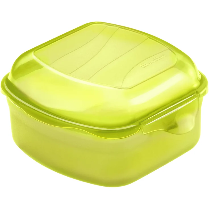 Rotho Funbox Vesperdose 0.45 l, Kunststoff (BPA-frei), grün, 0.45 Liter (11,5 x 11 x 6,5 cm)