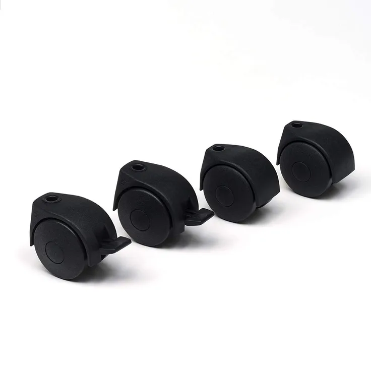 Foppapedretti 4 Rollen Nylon Wäscheständer, Schwarz