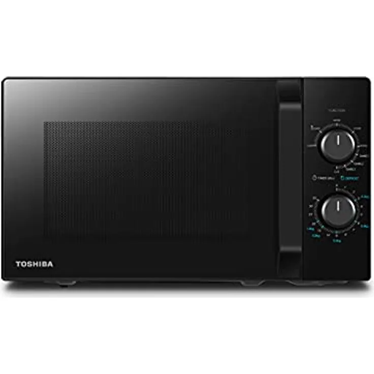 Toshiba MW2-MG20PFBK Mikrowelle mit Grill, Standgerät, 800 Watt, 20 Liter Garraum, schwarz