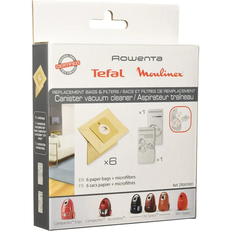 Rowenta ZR003901 Beutel- und Filterset, passend für City Space Staubsauger (RO24xx, RO26xx)