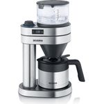 Severin KA 5761 Filterkaffeemaschine, für 8 Tassen, mit Isolierkanne, 1450 Watt, silber