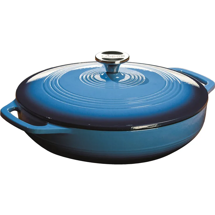 Lodge 3.41 Liter/3,6 Quart Gusseisen/Porzellan Emaille Auflaufform, blau