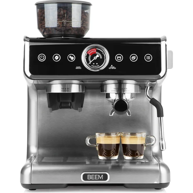 BEEM ESPRESSO-GRIND-PROFESSION Espresso-Siebträgermaschine mit Mahlwerk - 15 bar