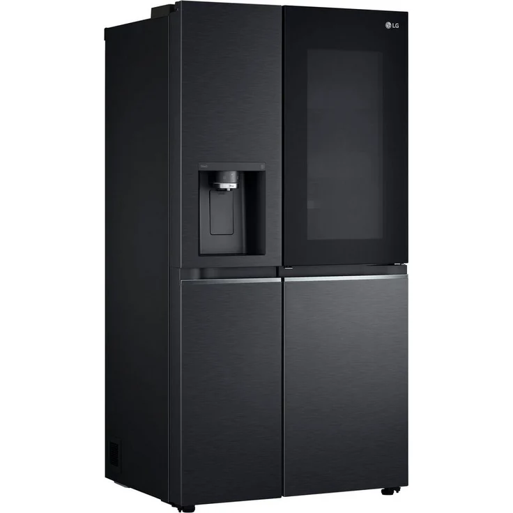 LG GSXV91MCAE Side-by-Side-Kühlschrank, freistehend, schwarz, NoFrost, Wasserspender, Wassertank, LED, Urlaubsschaltung, Breite 91.3 cm – Bild 1