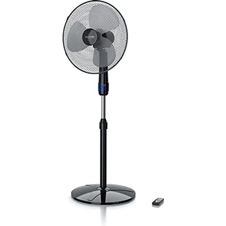 Brandson Standventilator mit Fernbedienung 50 W - Standlüfter leiseVentilator höhenverstellbar - N