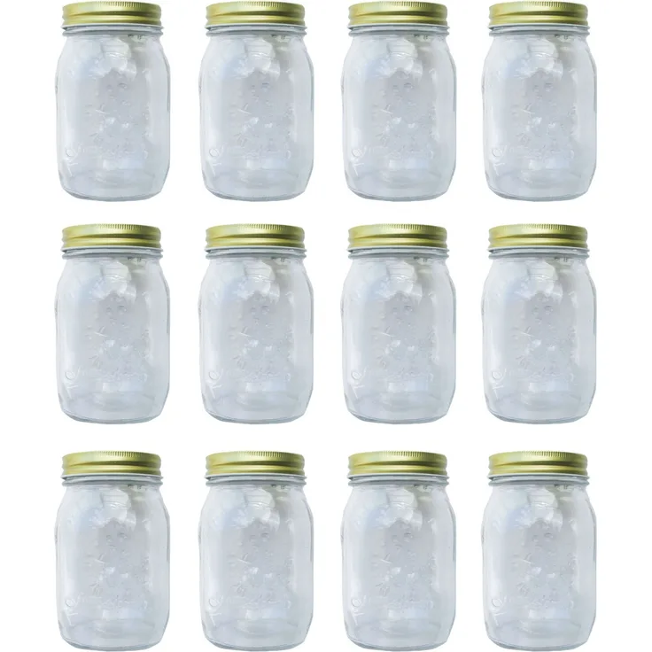 EuroDiscount Einmachglas Vorratsglas mit Schraubverschluss 550 ml 12 Stück