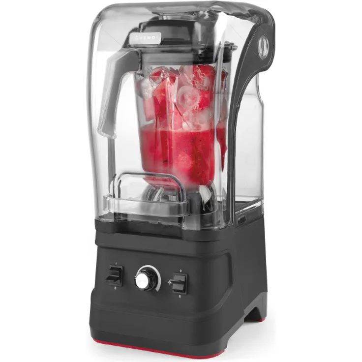 Hendi Barmixer, Standmixer, manuell, mit schalldämmender Schutzhaube, 2,5L, schwarz