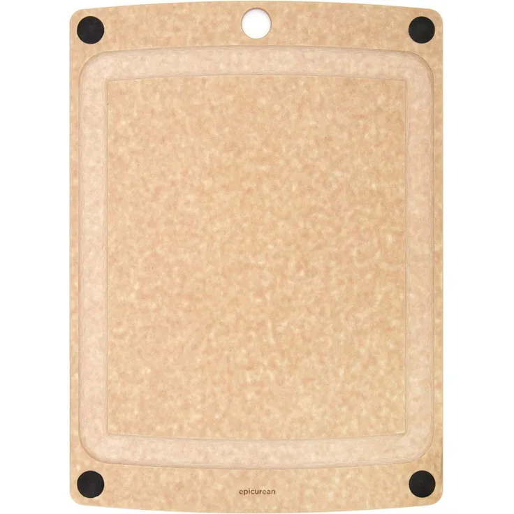 "Epicurean 505-151101003 All-In-One Cutting Board with Non-Slip Feet and Juice Groove, 14.5"" by 11.25"", Natural"