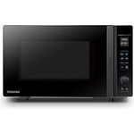 Toshiba MV-TC25TBK 4-in-1-Mikrowelle mit Heißluftfritteuse und Grill, Standgerät, 900 Watt, 25 Liter Garraum, schwarz, Kunststoff Emaille