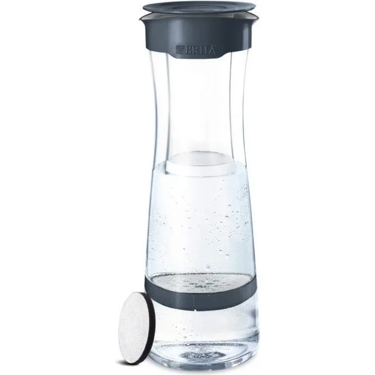 BRITA Filterflasche, Fill&Serve, 1.3L, 1 Filterscheibe, Grau, Anthrazit