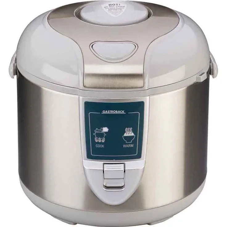 Gastroback 42518 Design Reiskocher Pro, Abschaltautomatik, Warmhalte-Funktion, 5 Liter, antihaftbeschichtet, 700 Watt, Rostfreier Stahl