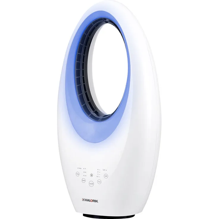 Team Kalorik TKG VT 2000 Rotorloser Ventilator mit Oszillation, LED-Ambilight, Touch, Fernbedienung, besonders leise, weiß, 40 W