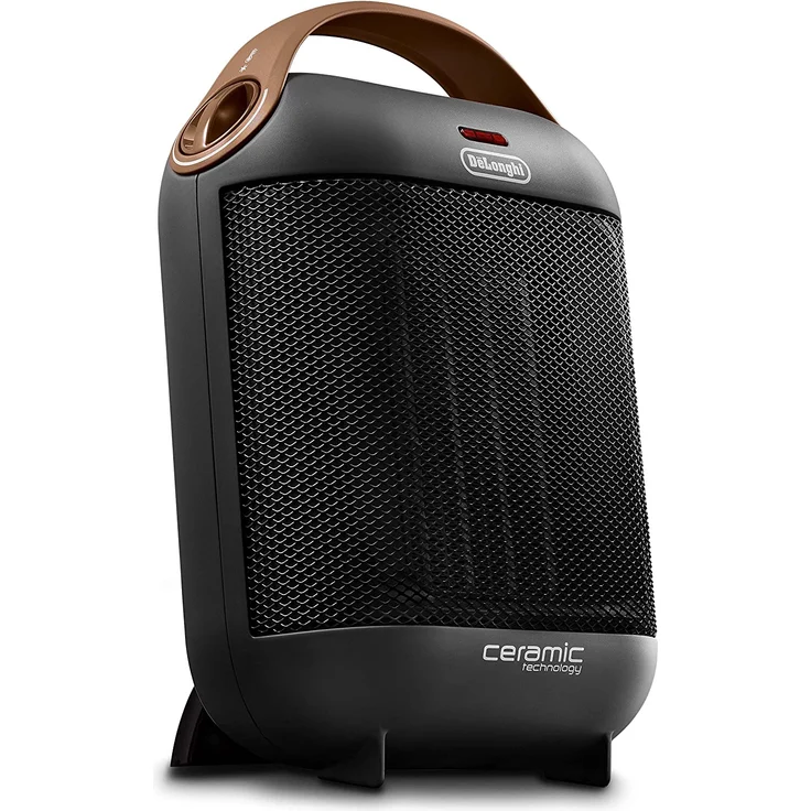 De'Longhi HFX30C18.IW Keramik-Heizgerät | Mobile Heizung für schnelle und punktuelle Wärmeversorgung | 2 Leistungsstufen | Anti-Frost-Funktion | 1.800 W Leistung | Grau, Heizlüfter – Bild 3
