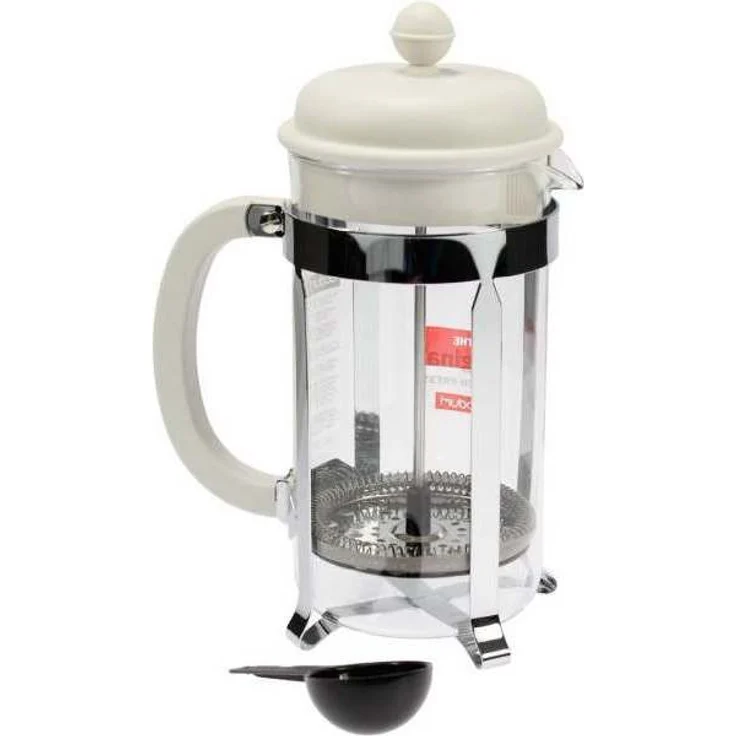 Bodum CAFFETTIERA Kaffeebereiter (French Press System, Permanent Edelstahlfilter, 1,0 liters) cremefarben – Bild 2