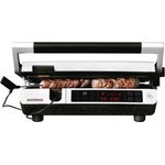 Gastroback 42539 Design BBQ Advanced Control Grill, Kontaktgrill, Tischgrill, BBQ-Grill, Indoor-Grill, Grillthermometer, 2000W, 6 Grillprogramme, Grillplatten spülmaschinengeeignet, 34 x 24 cm Grillfläche, weiß, schwarz