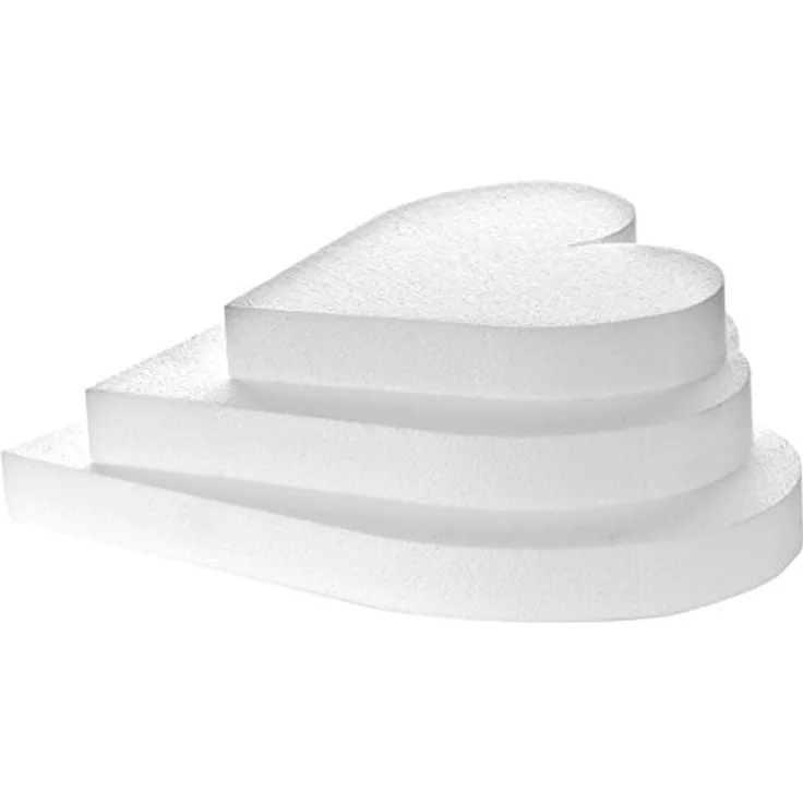 Decora 0174060 TORTEN-Dummy, Herzform, AUS STYROPOR 15X7,5H cm