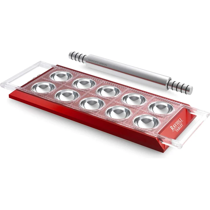 Marcato RT-RSO Ravioli Tablet Nudelform, Aluminium, rot