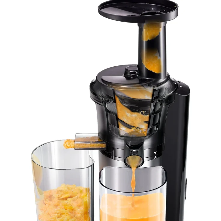 Panasonic MJ-L500-S Slow Juicer, Entsafter, 1,3 L Saftbehälter, 150W, schonendes Entsaften, Pressschnecke, silber – Bild 3
