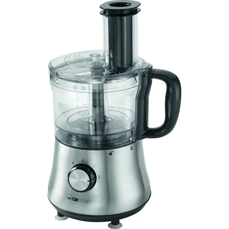 Clatronic KM 3646 Universal-Küchenmaschine mit 1,5 L Standmixer, edelstahlgehäuse, inox