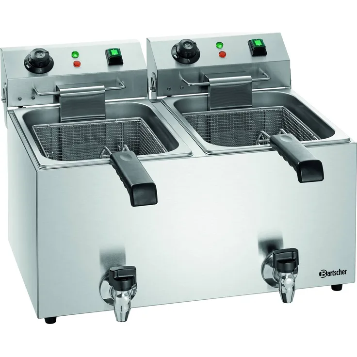 Bartscher Doppel-Fritteuse Snack IV Plus 2x 5,5 l Fassungsvermögen