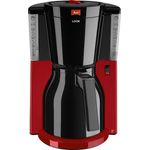 Melitta Look Therm 1011-18, Filterkaffeemaschine, AromaSelector, Kaffeemaschine, Kunststoff, 1.2 liters, Thermkanne Schwarz-Rot