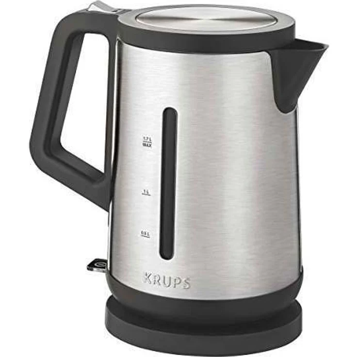 Krups BW442D Premium Wasserkocher Control Line, 1,7 L, 2,400 W, edelstahl - schwarz – Bild 2