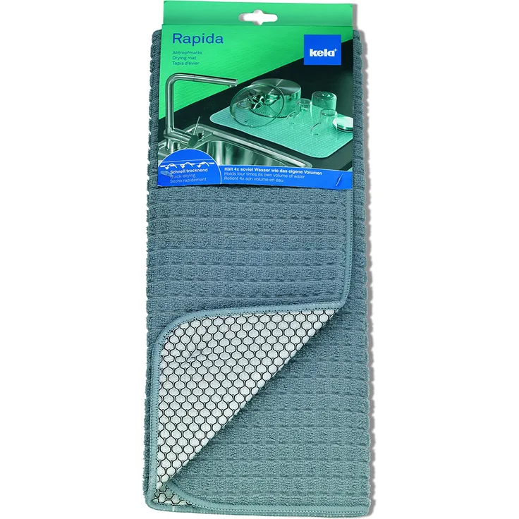 Kela 11642 Abtropfmatte Rapida Polyester, 50 x 38 cm, grau