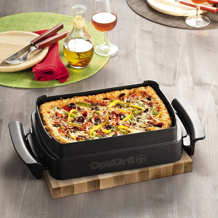 Tefal GC7148 OptiGrill+ Kontakgrill Snacking & Baking, 2000W, 6 voreingestellte Programme, schwarz – Bild 8