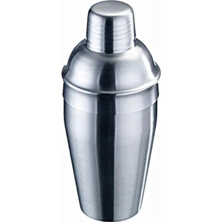 Westmark Cocktailshaker mit integriertem Sieb und Deckel, Füllvolumen: 0,5 Liter, Rostfreier Edelstahl, Silber-Gebürstet, 62812260